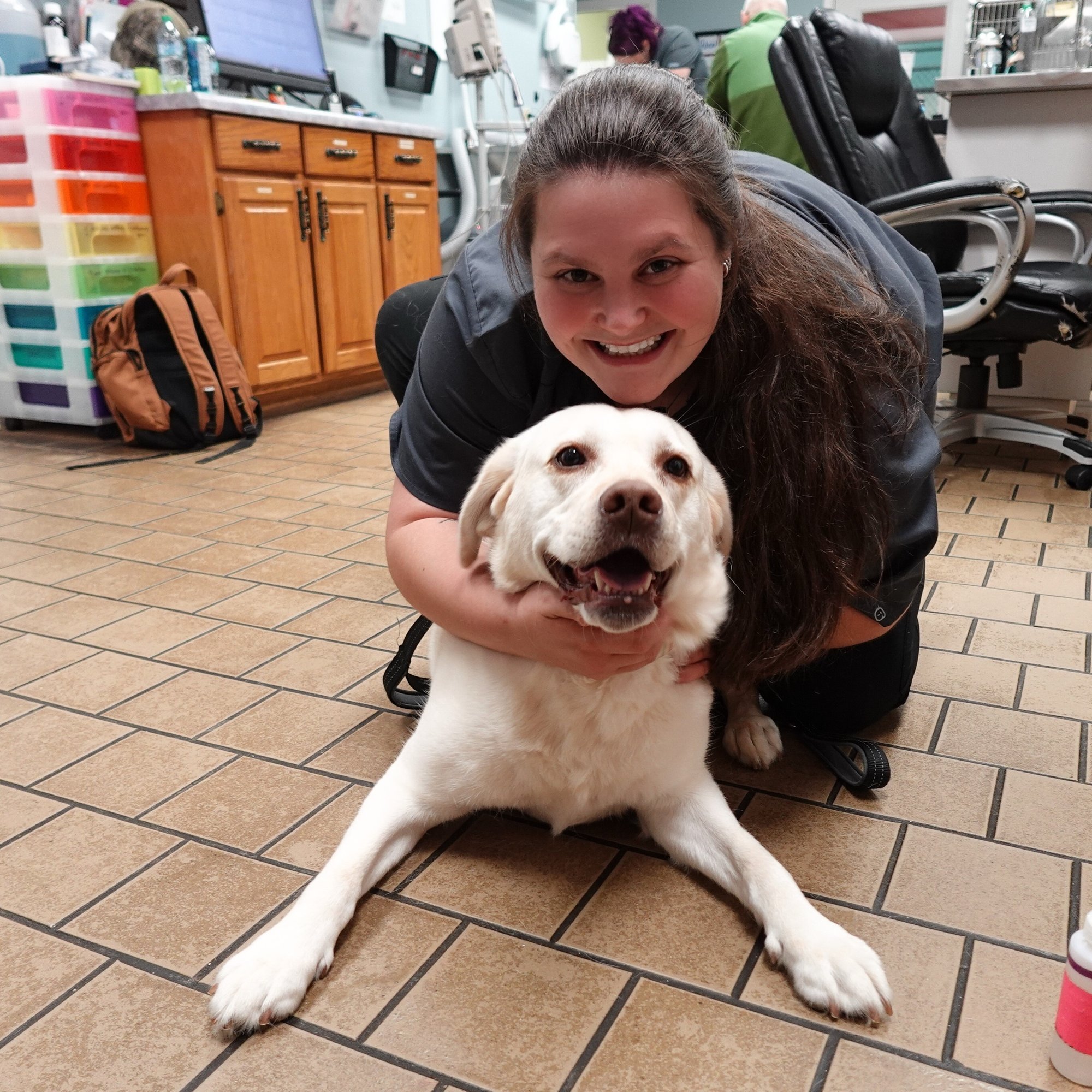 Abby with dog